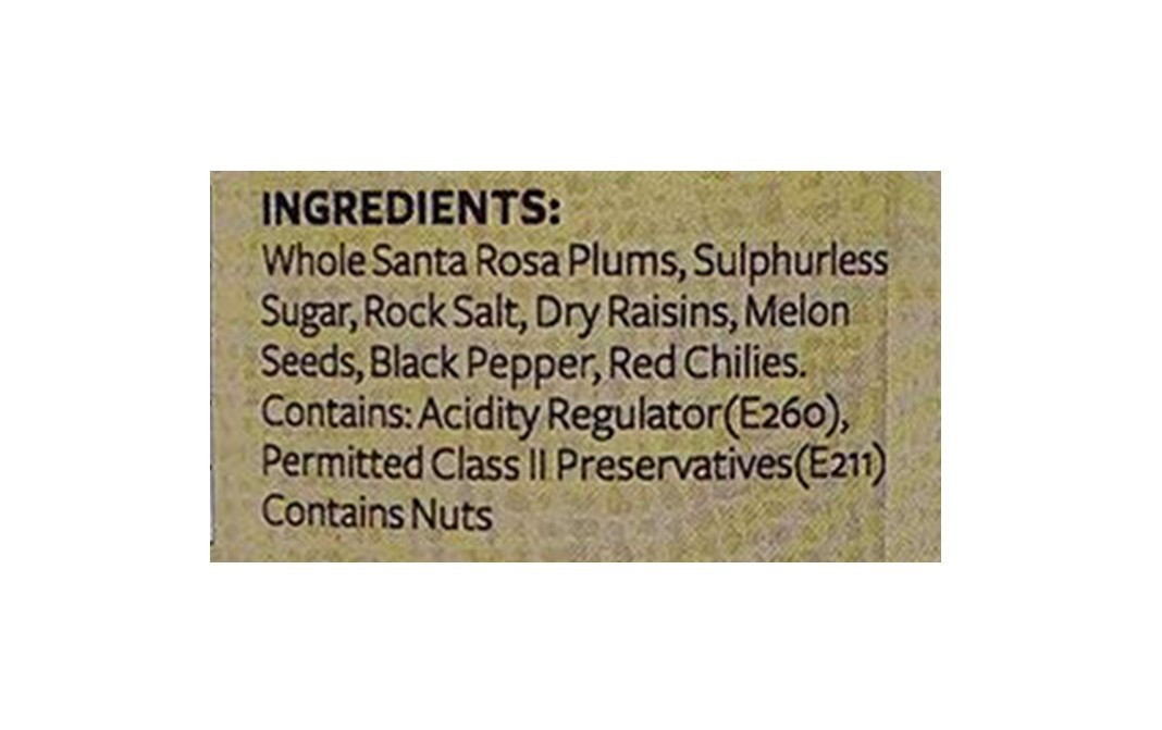 Nutty Yogi Rich Plum Chutney    Glass Jar  250 grams
